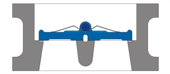 對夾雙瓣式(shi)止回閥結構(gòu)圖 對夾雙瓣(ban)式止回閥結(jié)構圖