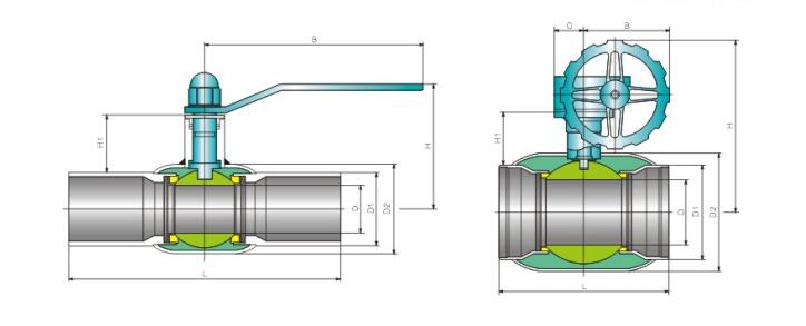 供熱專(zhuan)用全焊接球閥(fa)産品結構圖 供(gong)熱專用全焊接(jie)球閥産品結構(gòu)圖