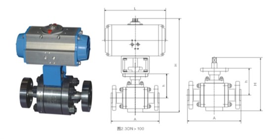 固定式(shì)金屬硬密(mì)封高壓球(qiú)閥産品結(jié)構圖