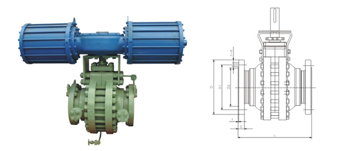 對(duì)分式球閥産品(pǐn)結構圖 對分式(shì)球閥産品結構(gòu)圖
