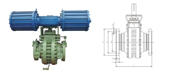 對分式球(qiu)閥産品結構(gou)圖