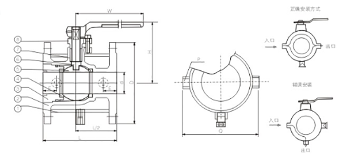 保(bǎo)溫球閥産品結構(gou)圖