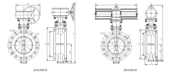 國(guó)标三偏(pian)心法蘭(lan)連接蝶(dié)閥結構(gou)圖