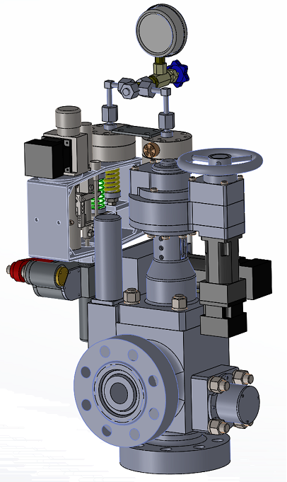 氣井遠程控(kong)壓急斷裝置(zhi)三維圖示