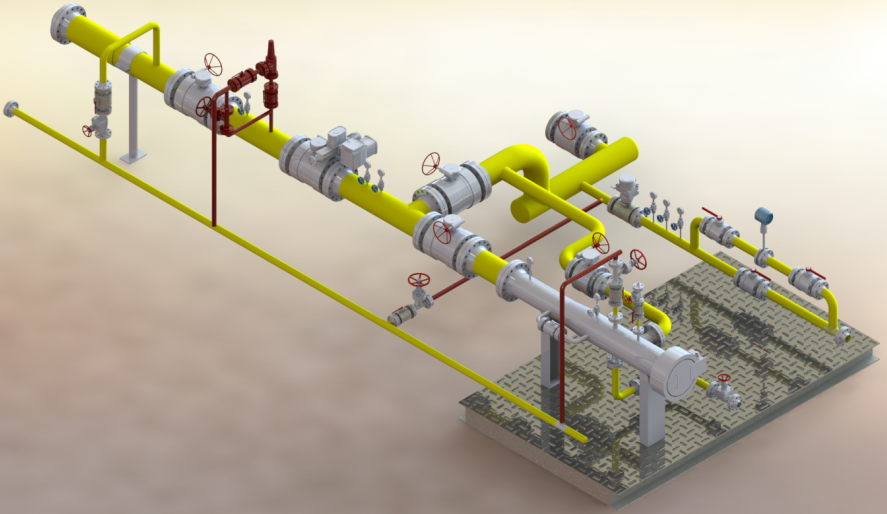 收發球筒(tong)撬 收發球(qiu)筒撬