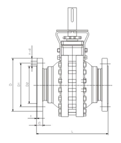 對分式球閥結(jie)構圖